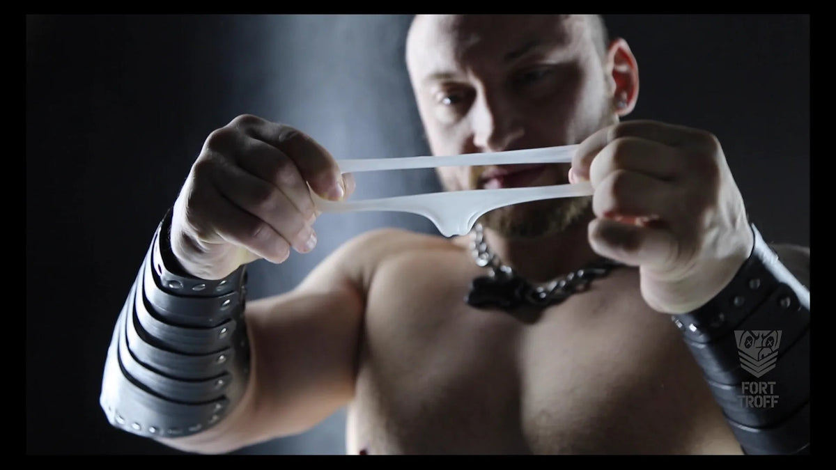 Raw Bundle Stretchy Cock Ring 3 Pack video, clear stretchy cock rings in use, Fort Troff